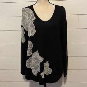 Chico’s Rose V-neck Sweater